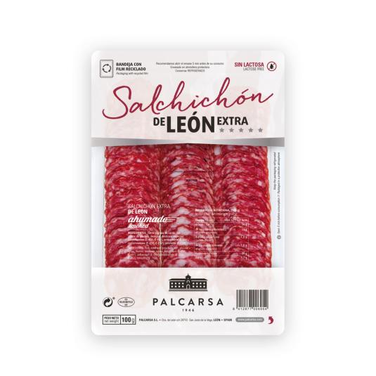 SALCHICHON EN LONCHAS DE LEON, 100G PALCARSA