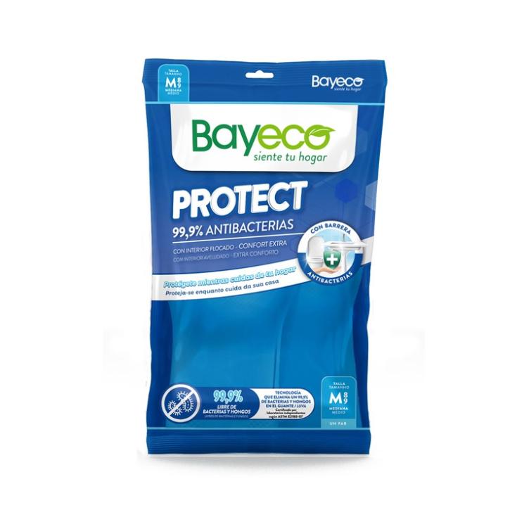 GUANTE ANTIBACTERIAS TALLA MEDIANA, 1PAR BAYECO