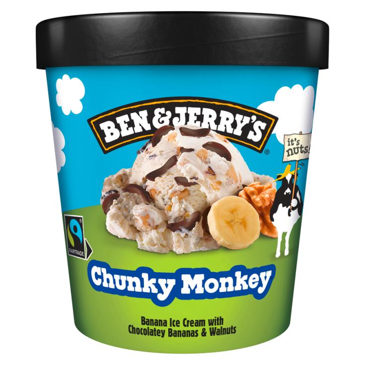 HELADO DE PLATANO CON CHOCOLATE Y NUECES,465ML BEN&JERRY'S