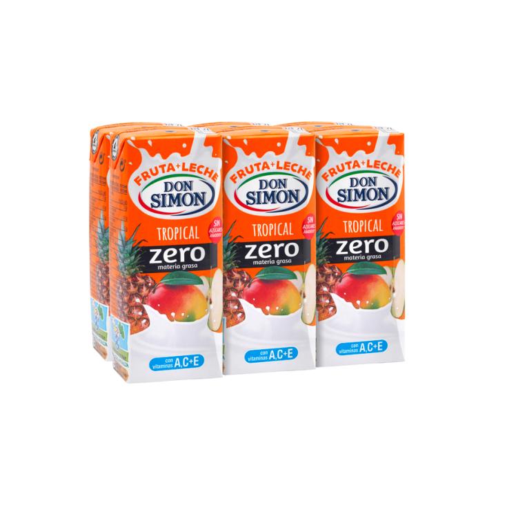 ZUMO TROPICAL CON LECHE, 6X200ML DON SIMON