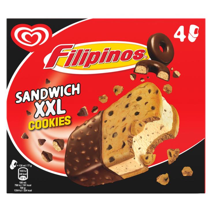 HELADO FILIPINOS SANDWICH XXL 4U , 520ML MAGNUM