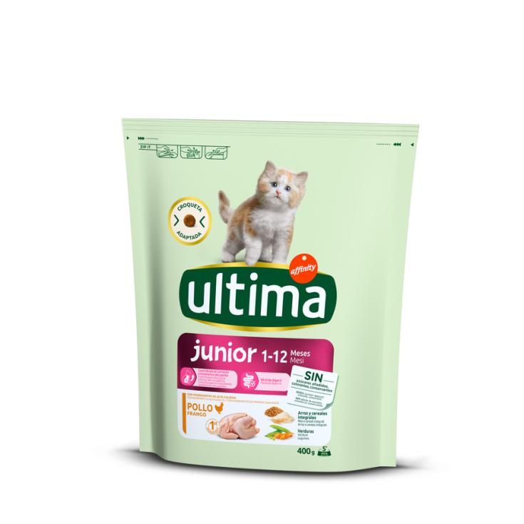 PIENSO GATO CACHORRO POLLO, 400 GR ULTIMA