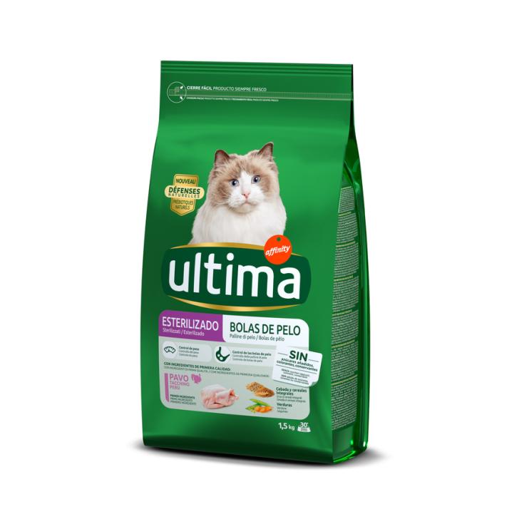 PIENSO GATO ESTERILIZADO BOLA PELO,1.5KG ULTIMA