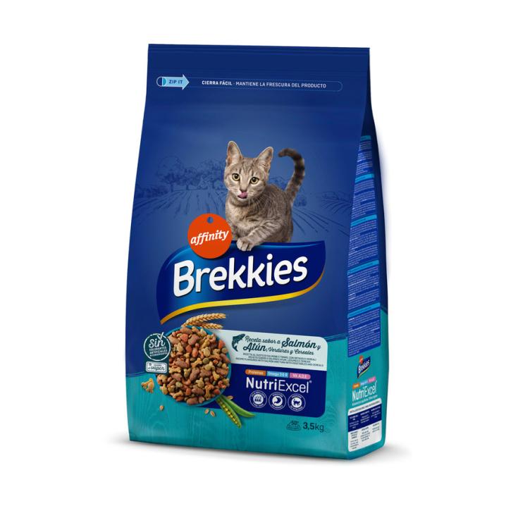 PIENSO GATO ADULTO SALMON, 3.5KG BREKKIES