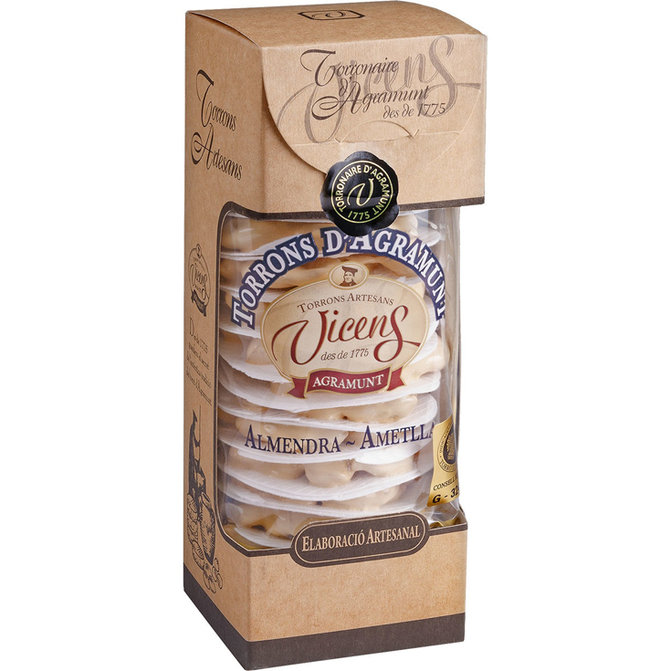 TURRON DURO DE ALMENDRAS DE AGRAMUNT, 300G VICENS