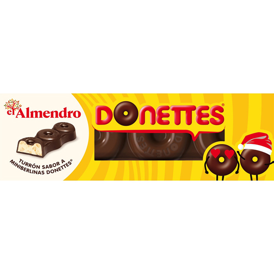 TURRON DE CHOCOLATE DONETTES, 150G EL ALMENDRO