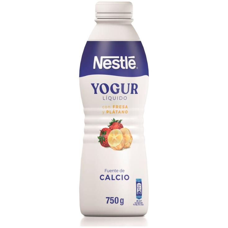 YOGUR LIQUIDO FRESA-PLATANO, 750G NESTLE