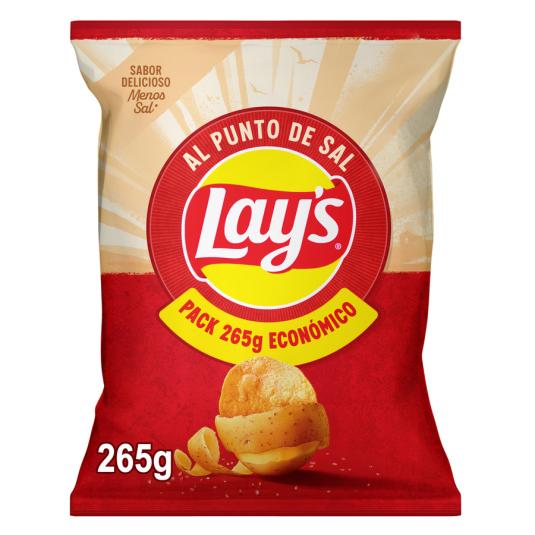 PATATAS FRITAS AL PUNTO DE SAL, 265G LAYS