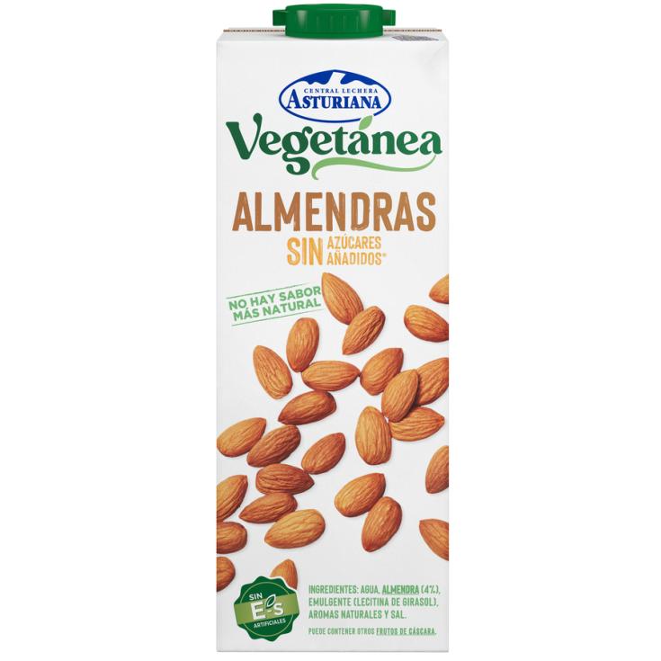 BEBIDA DE ALMENDRAS SIN AZUCAR, 1L VEGETANEA