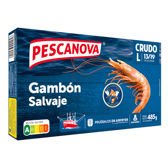 GAMBON SALVAJE CRUDO, 13/19 PIEZAS 485 GR PESCANOVA