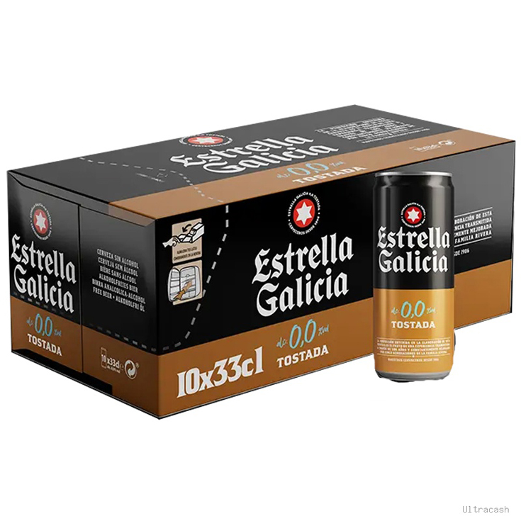 CERVEZA 0,0 TOSTADA LATA 33CL ESTRELLA DE GALICIA