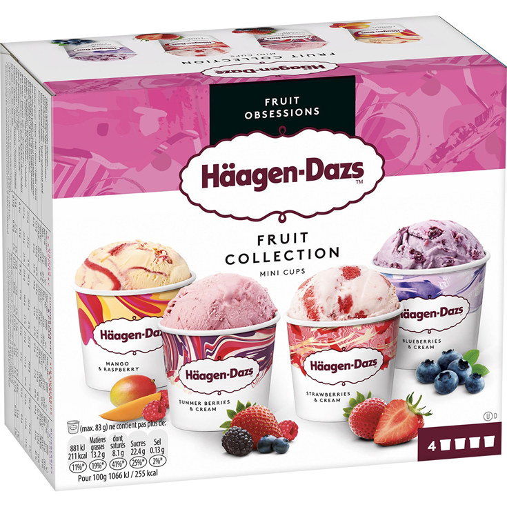 HELADO FRUIT COLLECTION, 4X87ML HäAGEN-DAZS