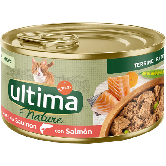 COMIDA HUMEDA GATOS CON SALMON, 85G ULTIMA NATURE