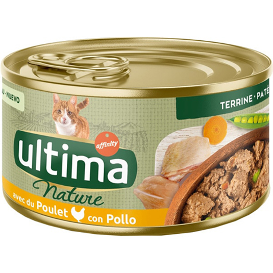 COMIDA HUMEDA GATOS CON POLLO, 85G ULTIMA NATURE