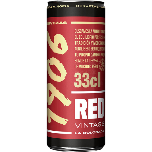 CERVEZA RED VINTAGE LATA 33CL 1906