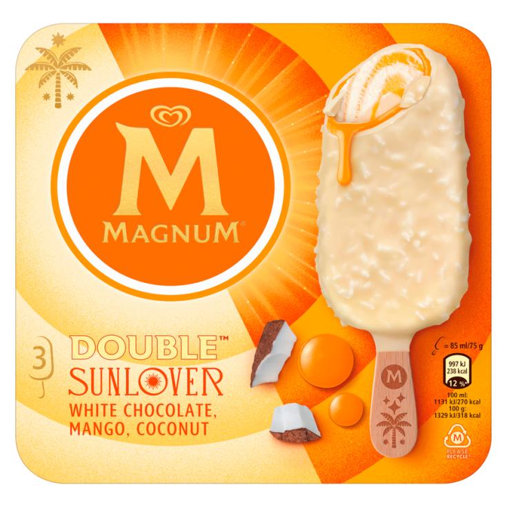 HELADO DOUBLE SUNLOVER, 3X85ML MAGNUM