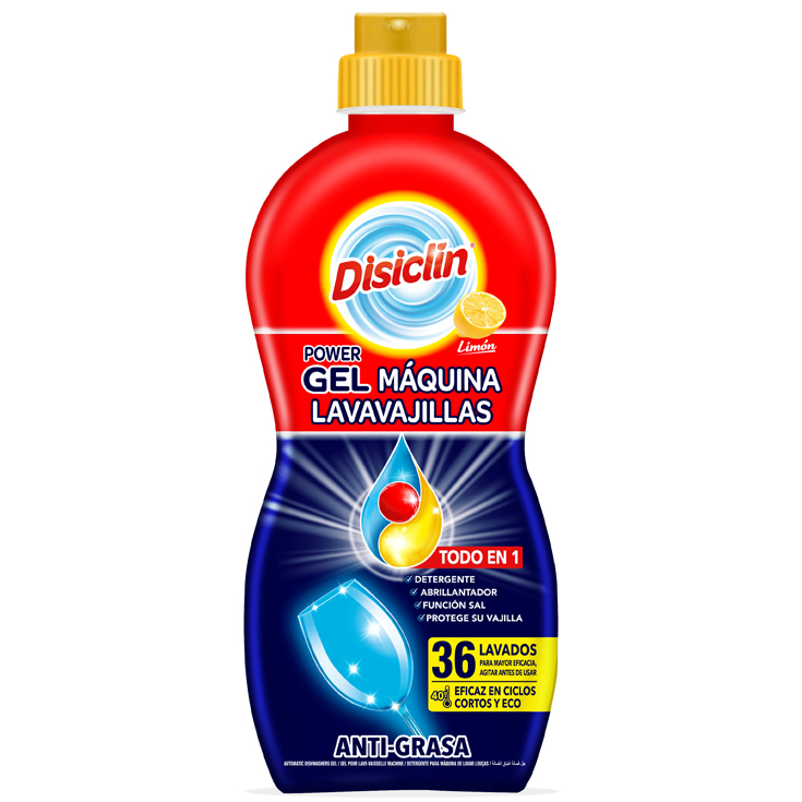 LAVAVAJILLAS MAQUINA GEL, 36 DOSIS DISICLIN