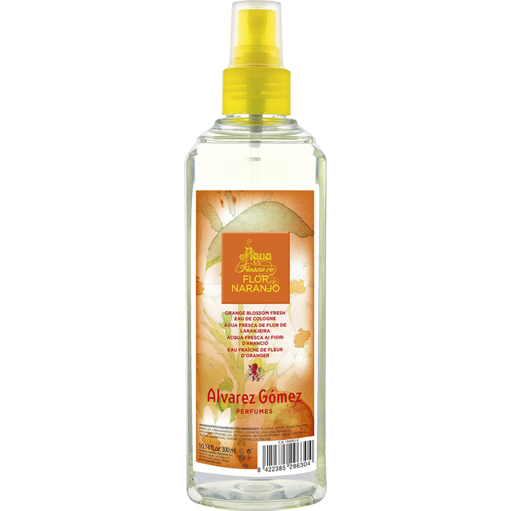 AGUA FRESCA FLOR DE NARANJO SPRAY, 300ML ALVAREZ GOMEZ