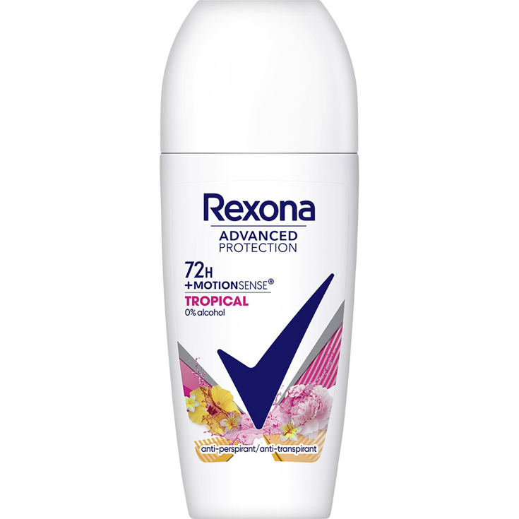 DESODORANTE ROLL ON TROPICAL, 50 ML REXONA