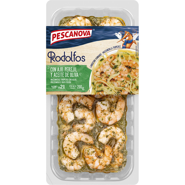 LANGOSTINO AJO PEREJIL ACEITE, 200G PESCANOVA