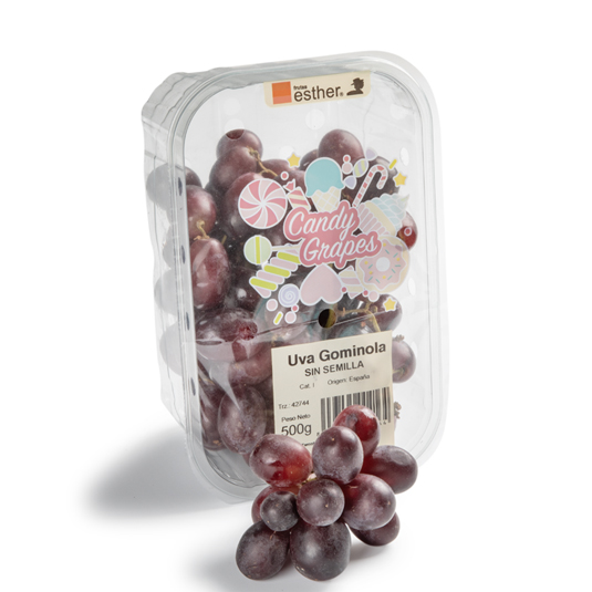 UVA ROSADA SIN SEMILLA SABOR CANDY, 500G ESTHER
