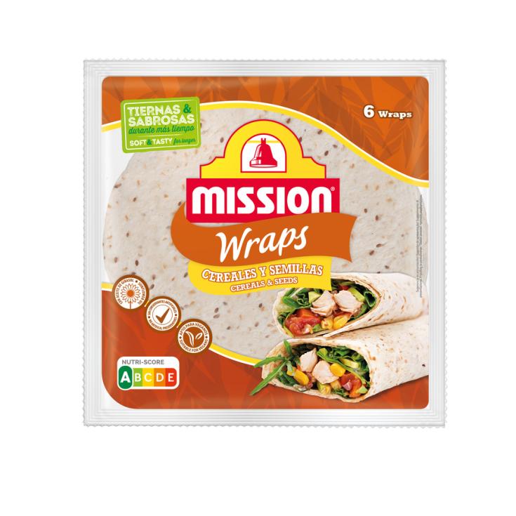 WRAPS DE CEREALES Y SEMILLAS, 370G MISSION