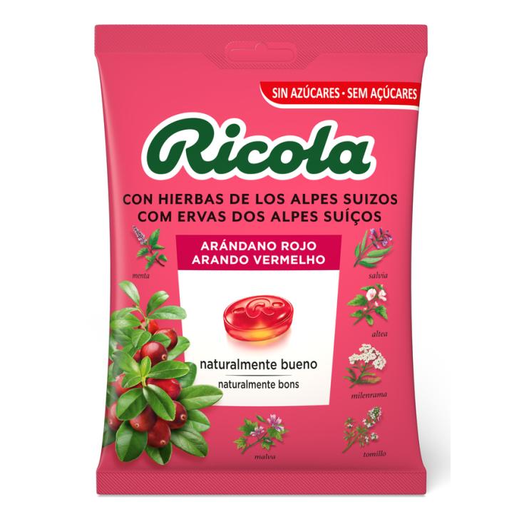 CARAMELOS SIN AZUCAR ARANDANOS BOLSA, 50G RICOLA