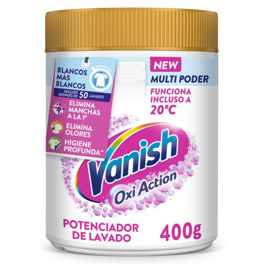 POTENCIADOR DE LAVADO EN POVO ROPA BLANCA, 400GR VANISH