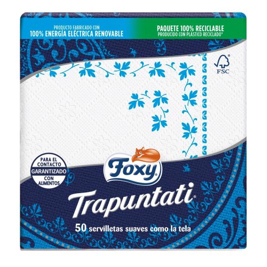 SERVILLETA TRAPUNTATI 2 CAPAS 38*38, 50 UD FOXY