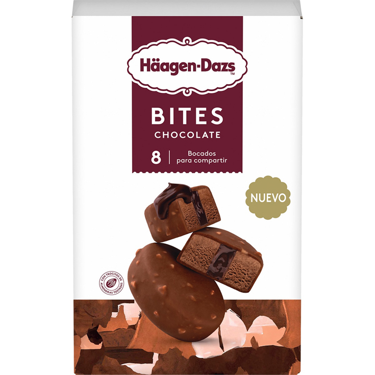 BITES BOMBONES HELADOS CHOCOLATE, 8 UD HäAGEN-DAZS