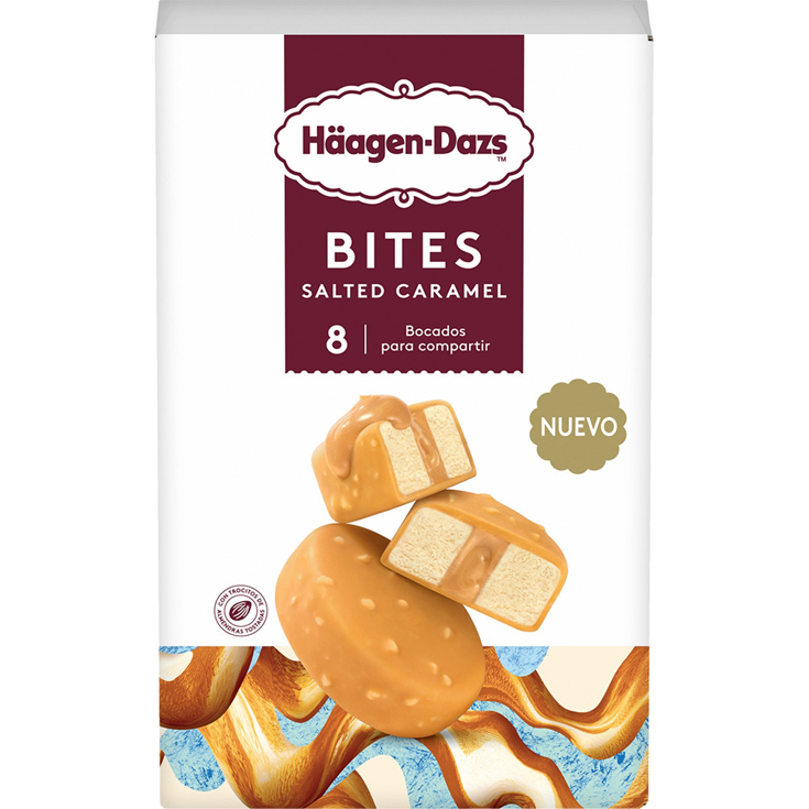 BITES BOMBONES HELADOS CARAMELO SALADO,8UD HäAGEN-DAZS