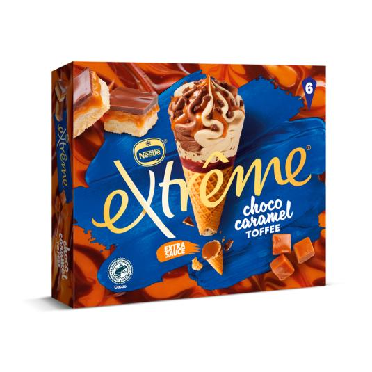 CONO CARAMELO CHOCO TOFFEE 6X110 , 660G EXTREME