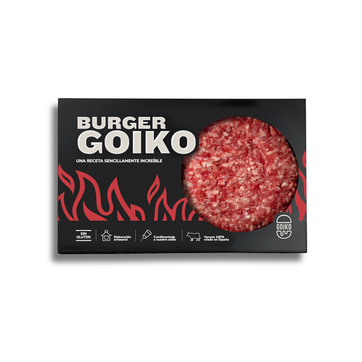 BURGUER MEAT VACUNO 2 UD, 180G GOIKO