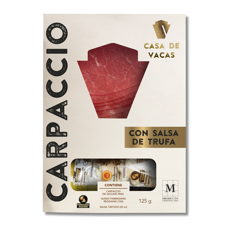 CARPACCIO DE VACUNO MARINADO, 125G CASA DE VACAS