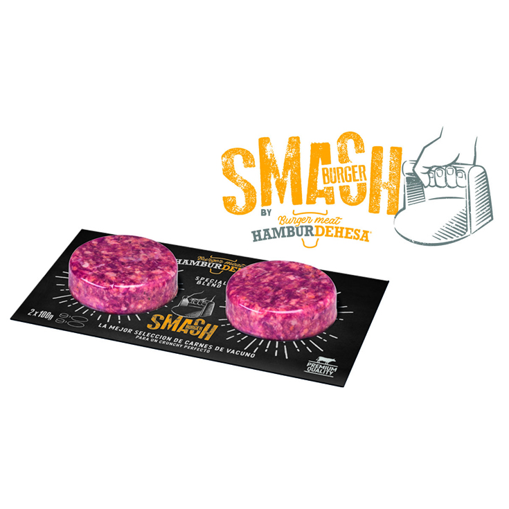 BURGER SMASH VACUNO, 2X100G HAMBURDEHESA