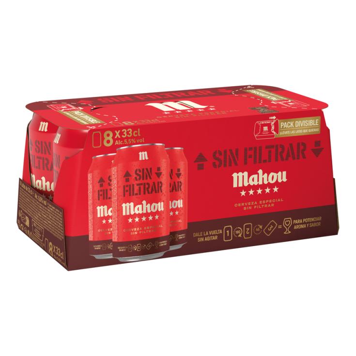 CERVEZA SIN FILTRAR CAJA 8U , 2.64L MAHOU