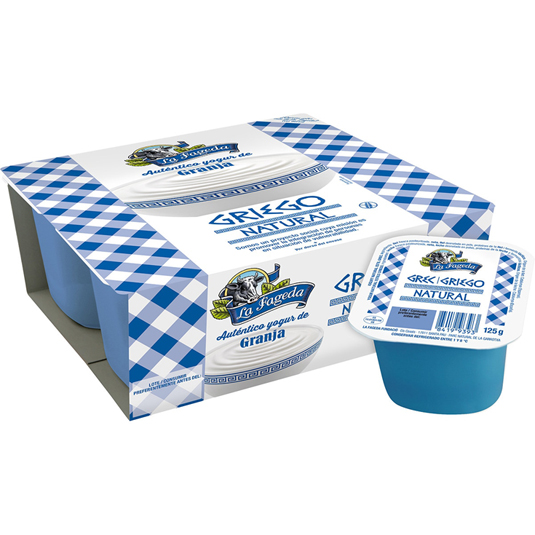 YOGUR GRIEGO NATURAL, 4X125G LA FAGEDA