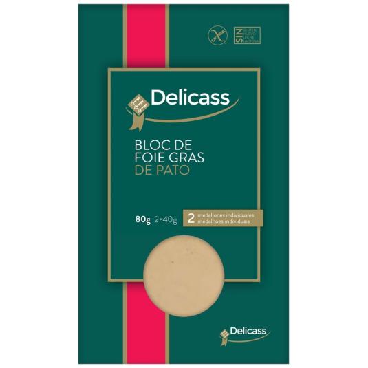 BLOC DE FOIE GRAS DE PATO 2X40G DELICASS