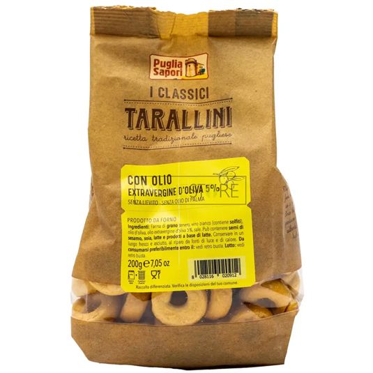 TARALLI CLASSICO, 250G FIORE DI PUGLIA