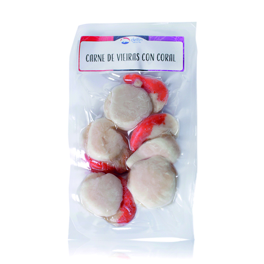 CARNE DE VIEIRA CON CORAL,200 GR DELFIN