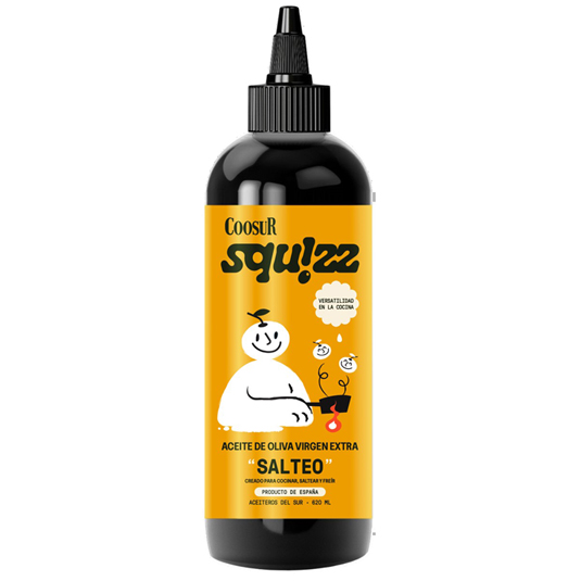 ACEITE OLIVA V.EXTRA SALTEO SQUIZZ, 620ML COOSUR