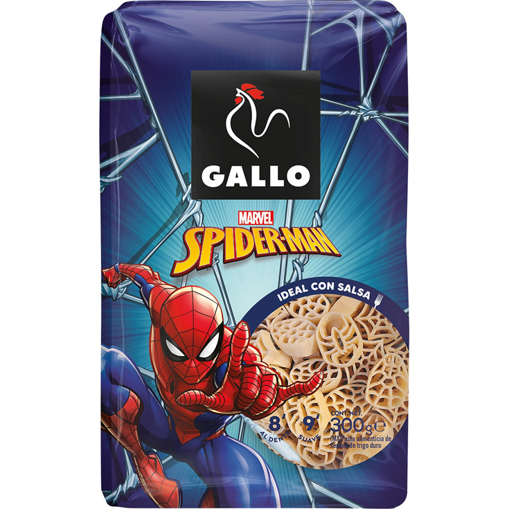 PASTA MARVEL SPIDERMAN, 300G GALLO