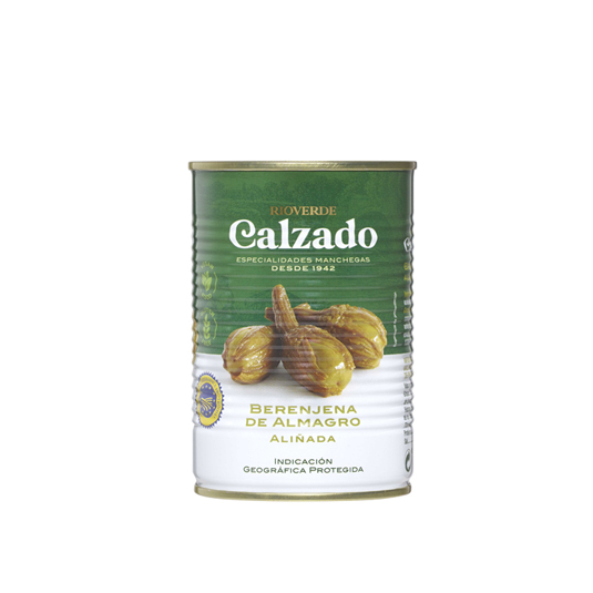 BERENJENA DE ALMAGRO ALIÑADA, LATA 420G CALZADO