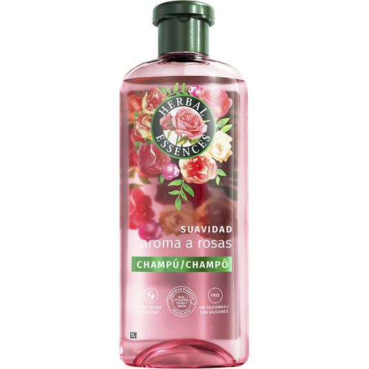 CHAMPU SUAVIDAD AROMA ROSAS, 350 ML HERBAL ESSENCES