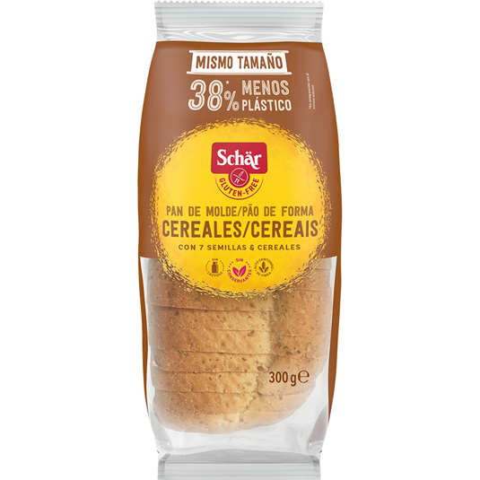 PAN DE MOLDE CON CEREALES, MIJO Y QUINOA, 300G SCHAR