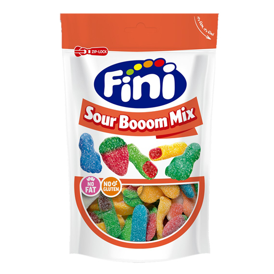GOLOSINAS SURTIDAS SOUR BOOM MIX, 165G FINI