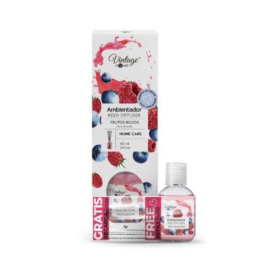AMBIENTADOR TIPO MIKADO FRUTOS ROJOS, 100+50 ML GRATIS VINTA