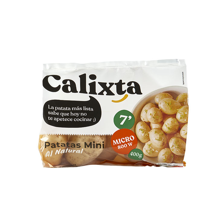 PATATA MINI AL NATURAL MICROONDAS, 400G CALIXTA