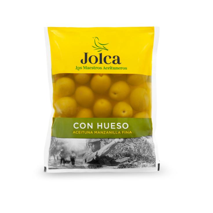 ACEITUNAS MANZANILLA CON HUESO, 100GR JOLCA