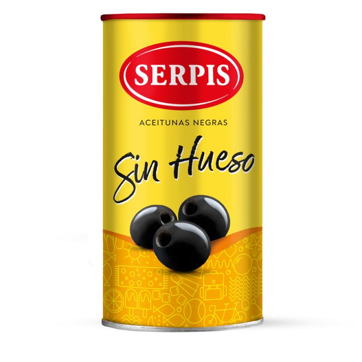 ACEITUNA NEGRA SIN HUESO, 130GR SERPIS